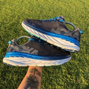 Men's Black and Blue Running Shoes